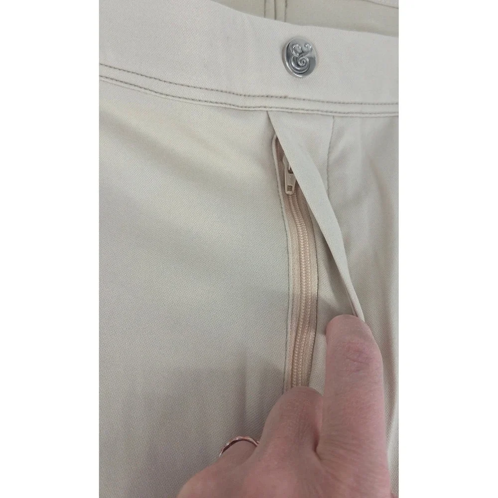 NWT Collars and Co CEO Tech Pull‎ On Pants Stone Size 38x34